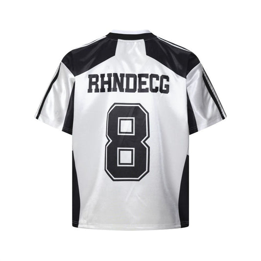 Number Graphic Contrast Stripe Short Sleeve T-Shirt WN27990