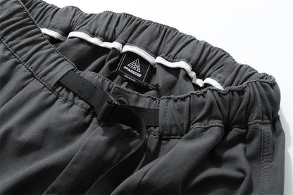 Washed Damage Zipper Cargo Half Pants WN26853