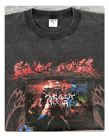 Heavyweight Washed Wax Dye Rolled Sleeve T-Shirt WN16273