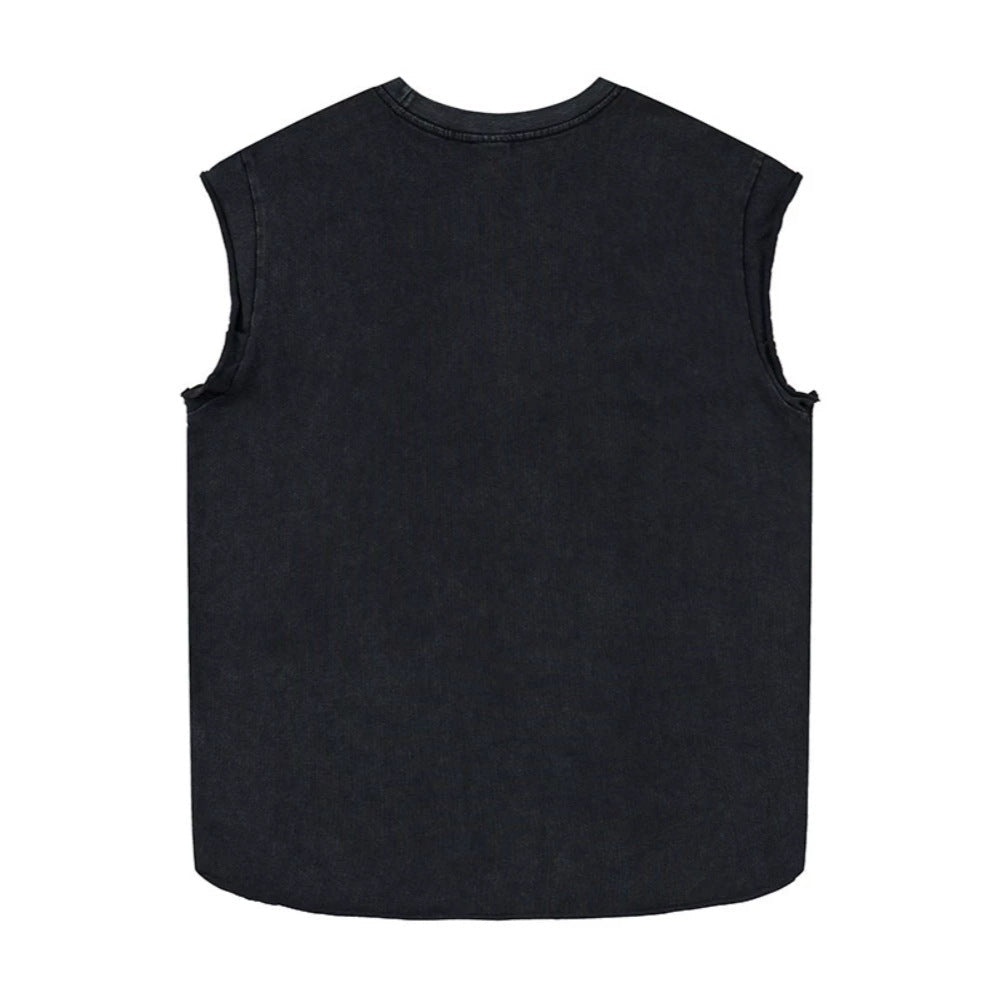 Damage Cross Letter Graphic Tank Top WN27970