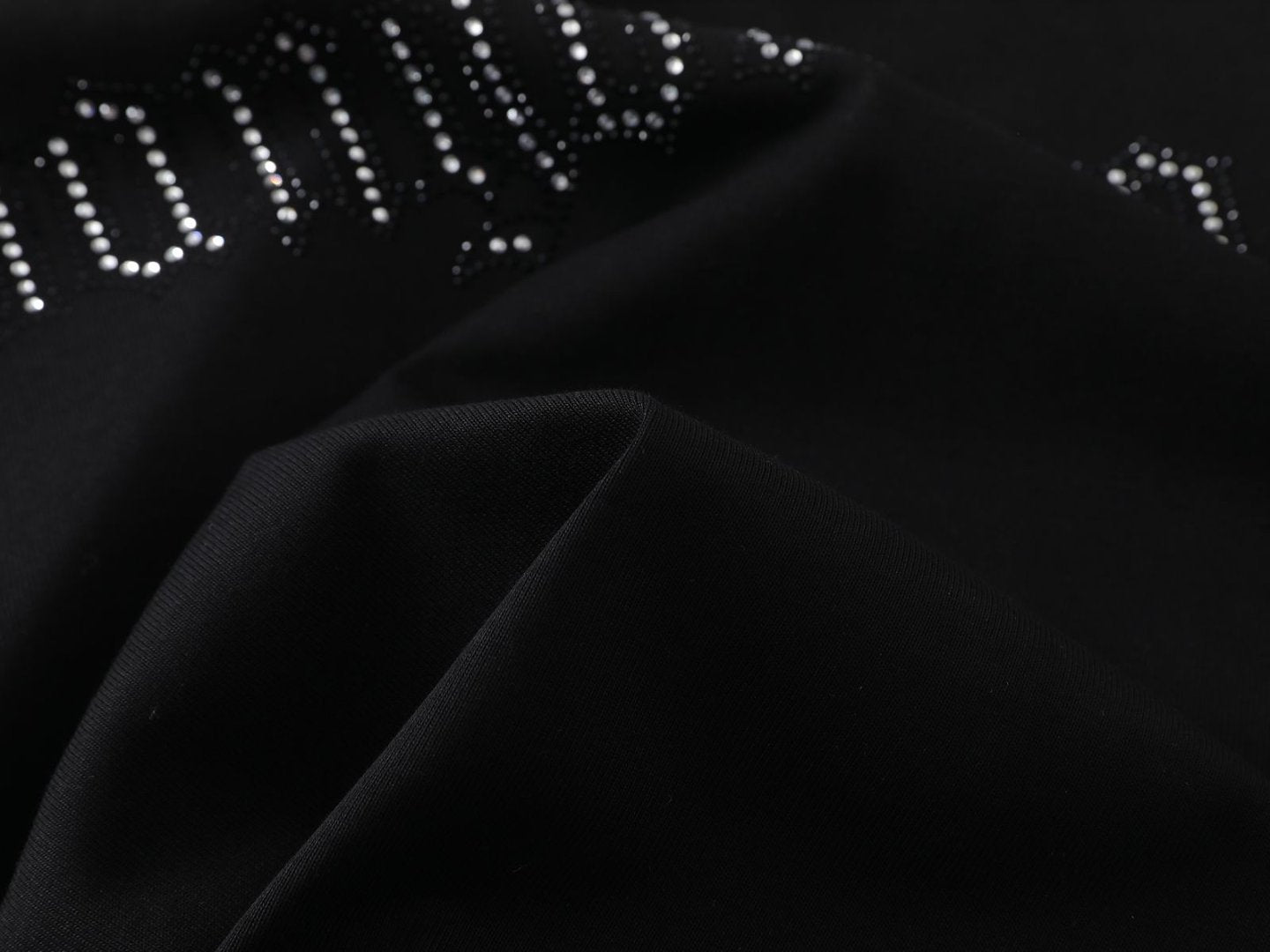 Letter Rhinestone Oversize Short Sleeve T-Shirt WN26044