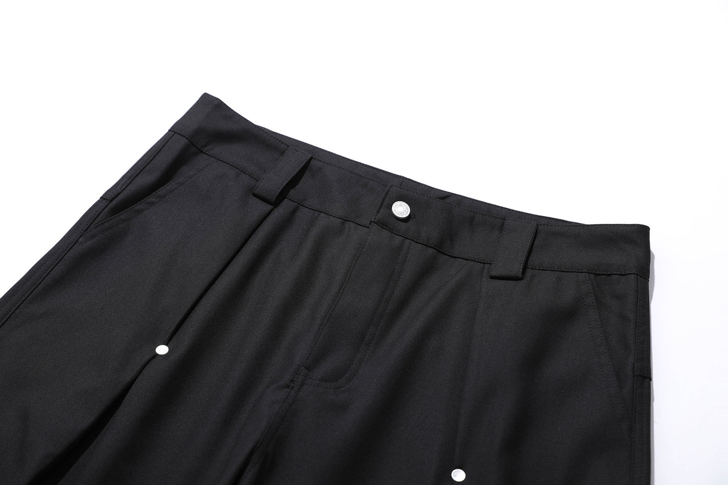 Pleats Wide Leg Curved Trousers WN26045