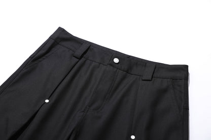 Pleats Wide Leg Curved Trousers WN26045