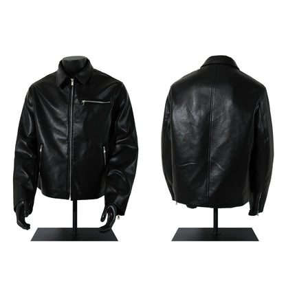 Zipper Design PU Leather Jacket WN21851