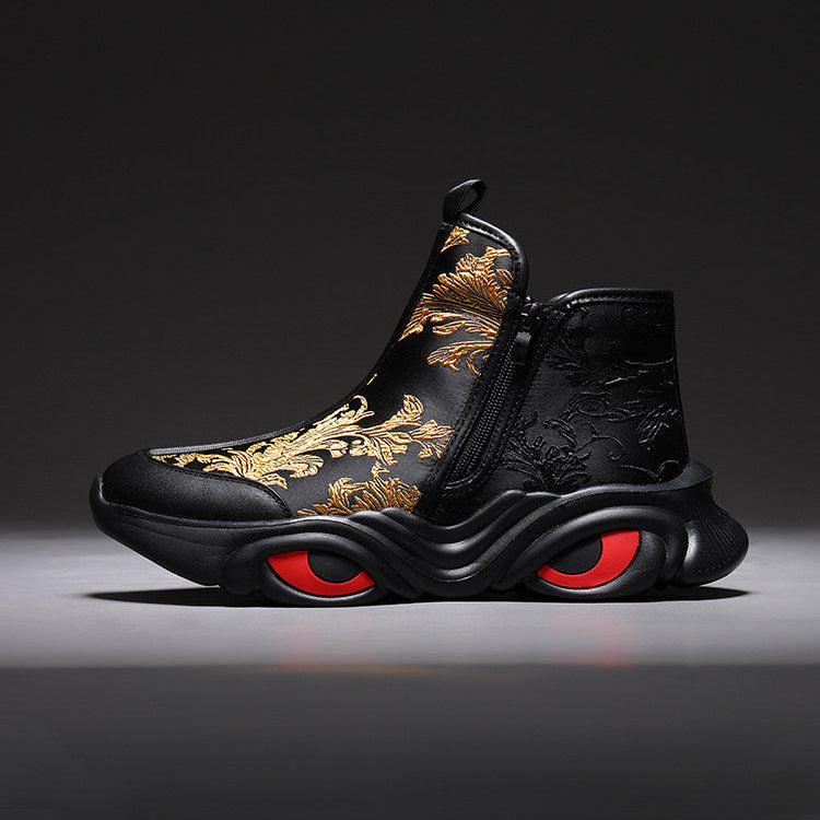 Cloud Embroidery High-Top Boots WN23303