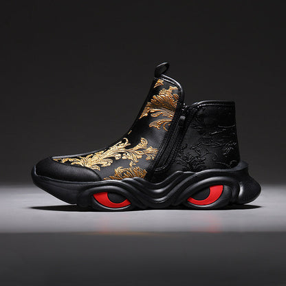 Cloud Embroidery High-Top Boots WN23303