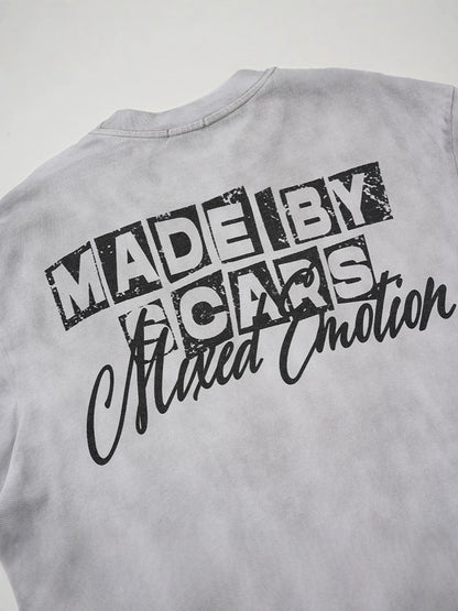 Washed Portrait Graphic Print Short Sleeve T-Shirt WN27803