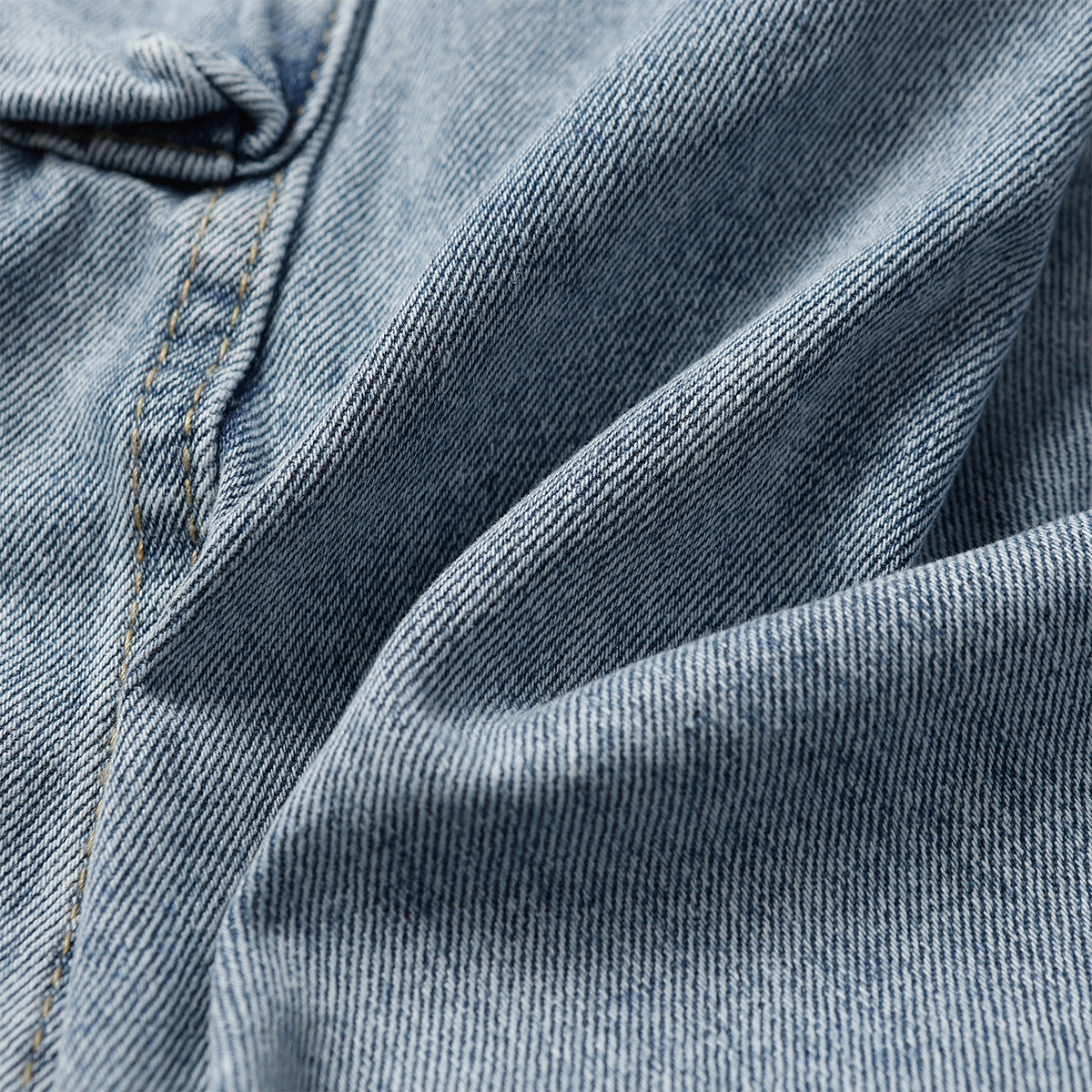 Multi-Pocket Washed Wide-Leg Cargo Denim Jeans WN11280