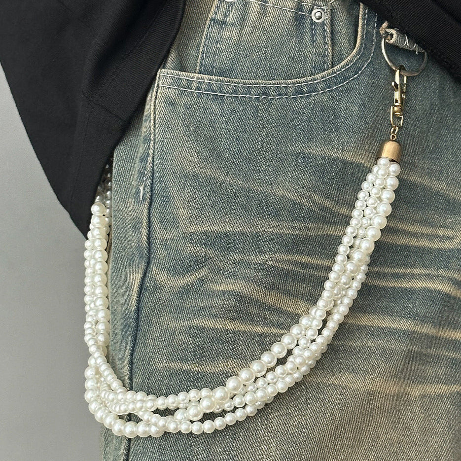 Wrapped Pearl Beads Pants Chain WN21072