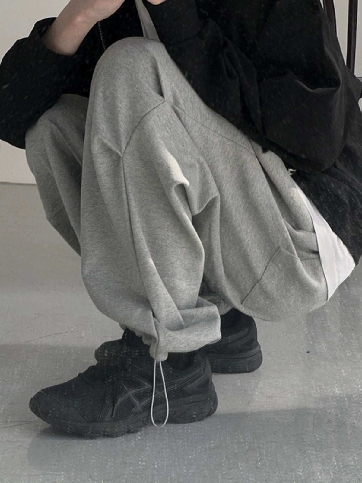 Pleats Wide Leg Sweatpants WN21643