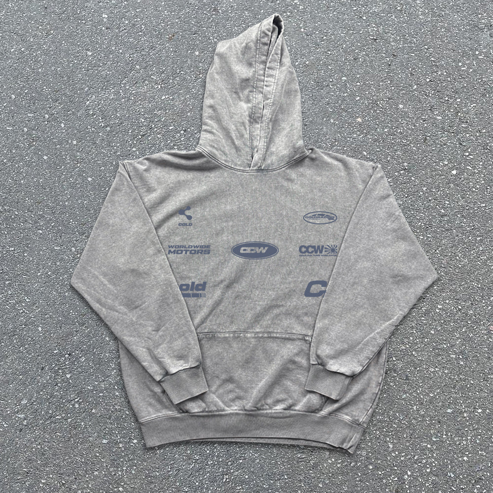 Graphic Print Oversize Hoodie WN15799