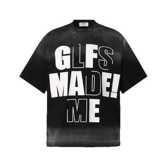 Washed Letter Print Short Sleeve T-Shirt WN26523