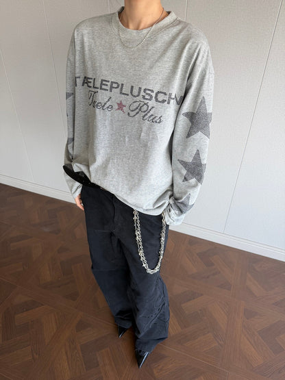 Star Rhinestone Letter Long Sleeve T-Shirt WN25591
