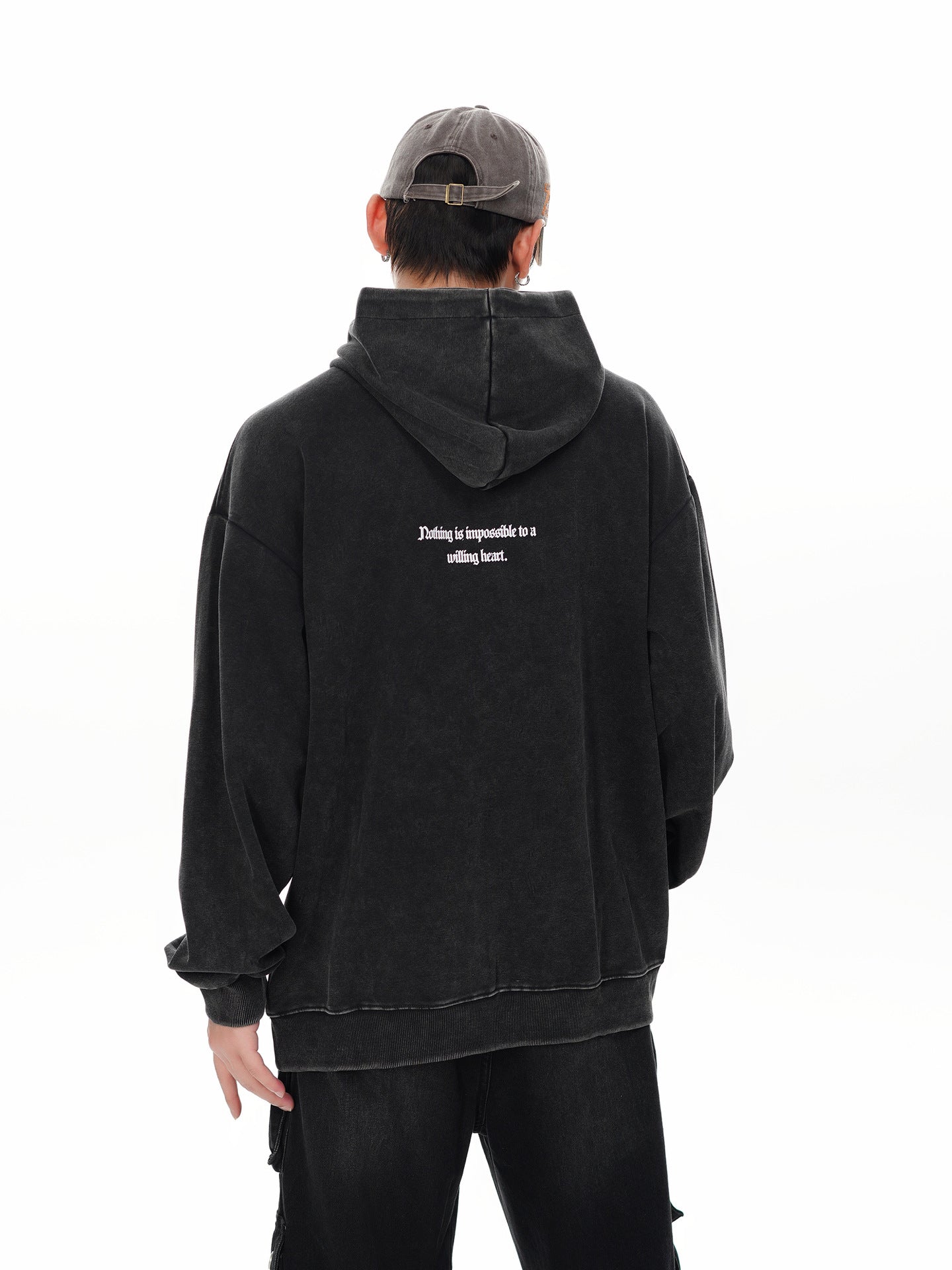 Letter Print Pullover Hoodie WN11208