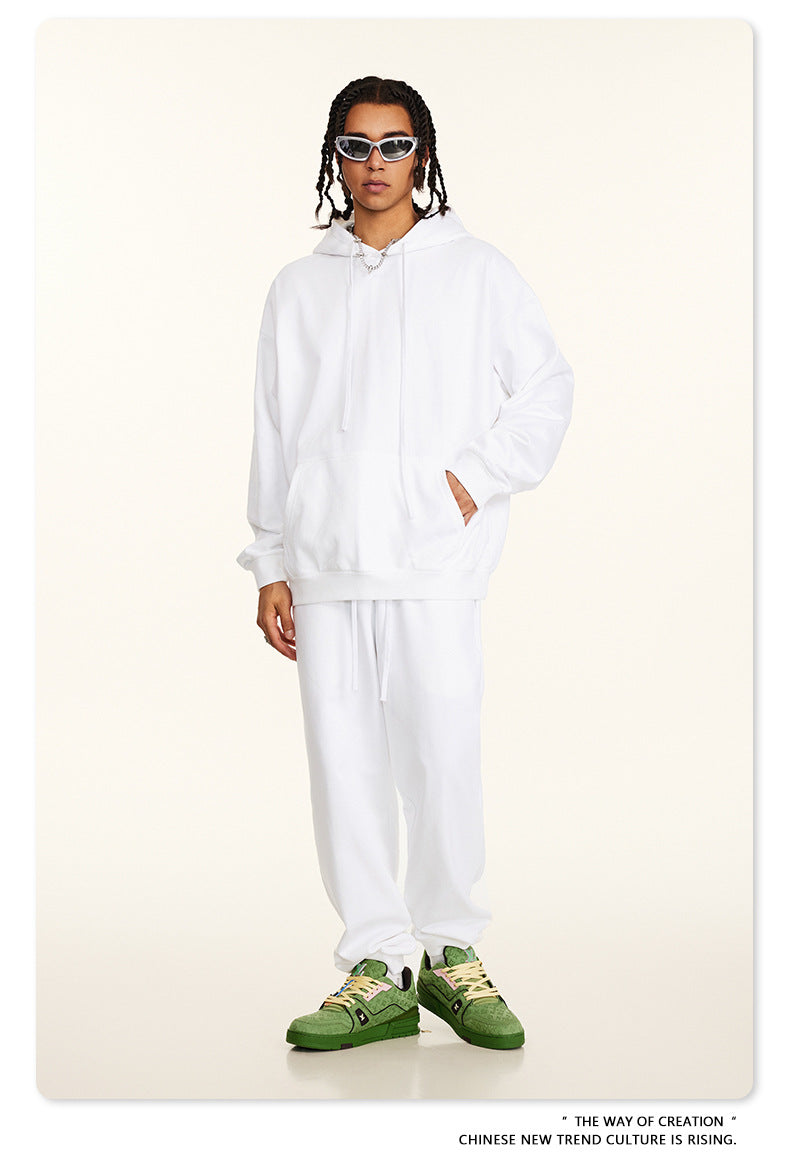 Oversize Heavyweight Pullover Hoodie & Zipper Hoodie & Sweatshirt & Pants Setup WN9930