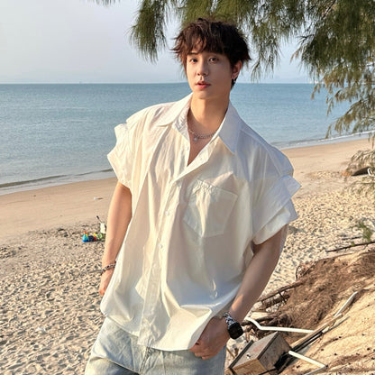 Oversize Rolled Short Sleeve Shirt WN25190
