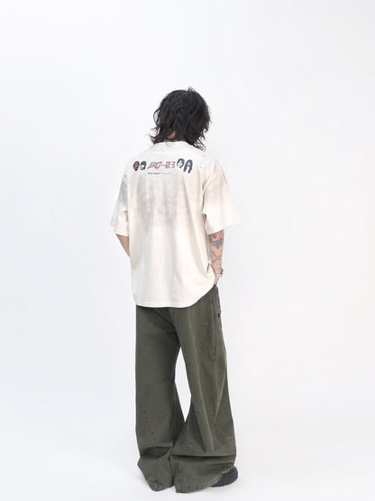 Damage Graphic Print Oversize Short Sleeve T-Shirt WN24494