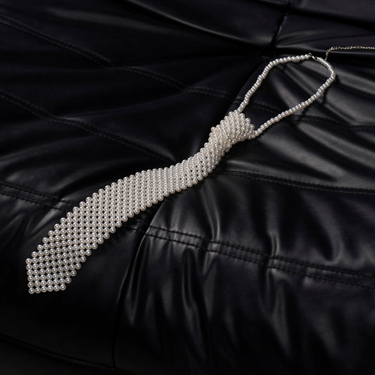 Hand-Woven Pearl Tie Bow WN13256