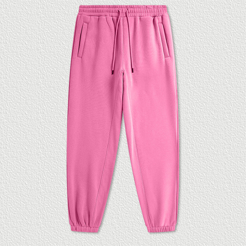 Cropped Sporty Zipper Hoodie & Sweat Jogger Pants & Straight-Leg Sweatpants Setup WN23116