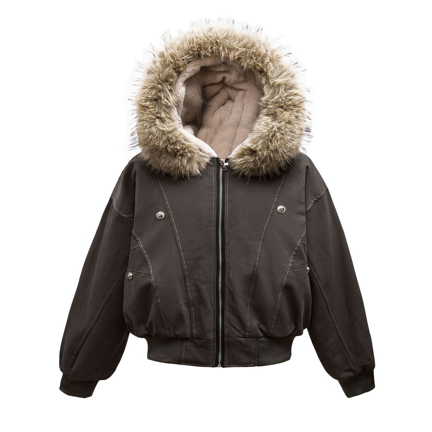 FURLAR SHERPA-LINING HOODEDED JACKET WN11334