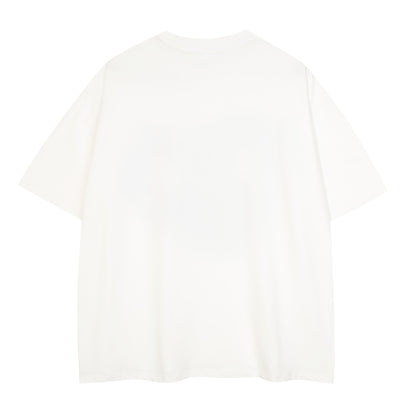 Heart Print Oversize Short Sleeve T-Shirt WN16809