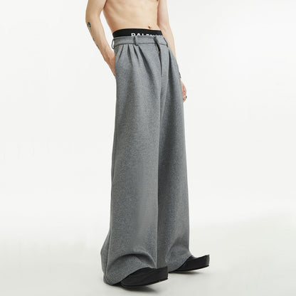 Sequin Shoulder-Pad Tailored Jacket & Wide-Leg Trousers Setup WN15438