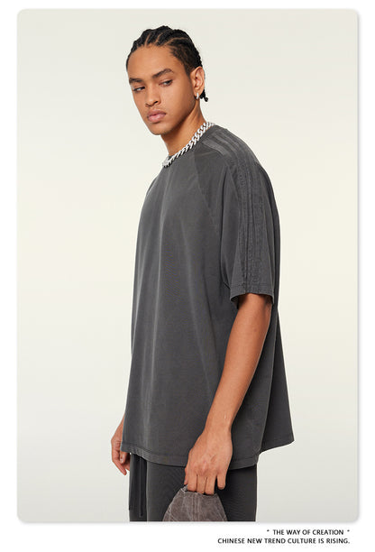 Oversize Washed Short-sleeve T-shirt WN6458