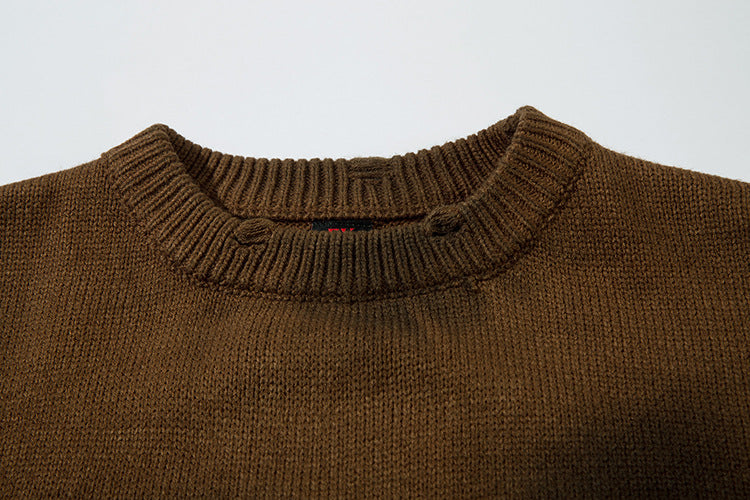 Spray Paint Damage Oversize Knit Sweater WN11431