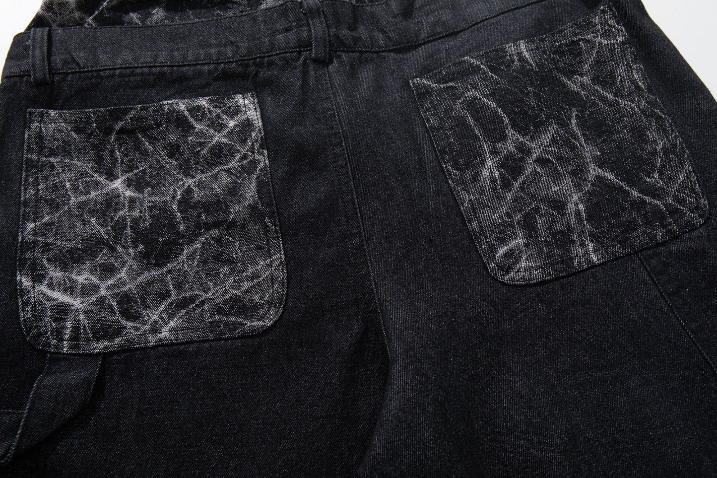 Heavy Wash Workwear Wide Leg Denim Jeans WN25653