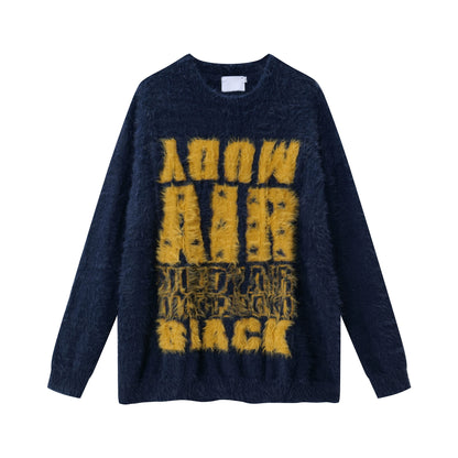 Letter Design Knit Sweater WN8423