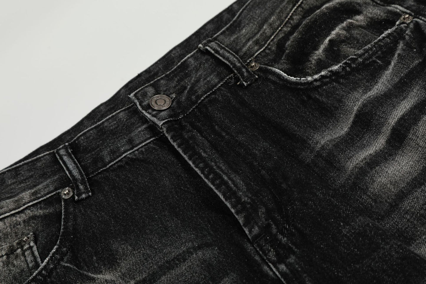 Washed Whiskers Flare Denim Jeans WN25832