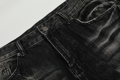 Washed Whiskers Flare Denim Jeans WN25832