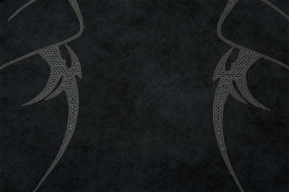 Suede Graffiti Print Oversize Short Sleeve T-Shirt WN15117