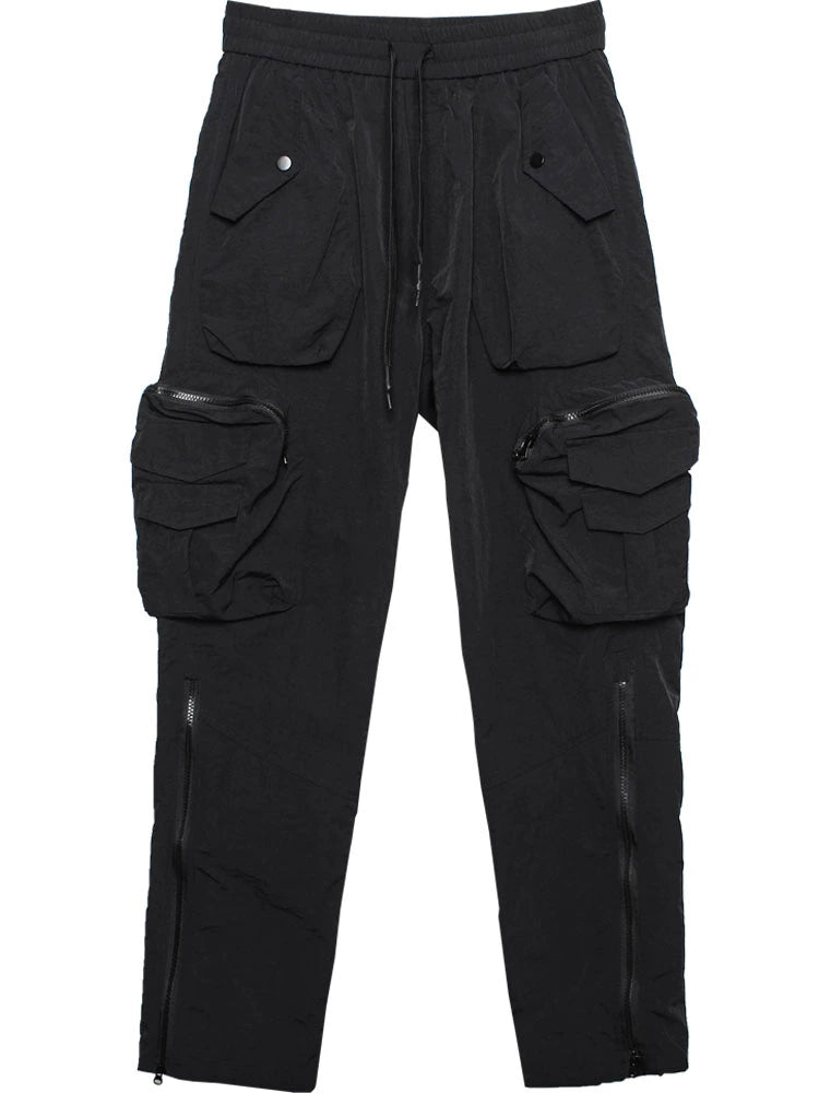 Zipper Large Pocket Straight Cargo Pants WN22379