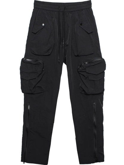Zipper Large Pocket Straight Cargo Pants WN22379