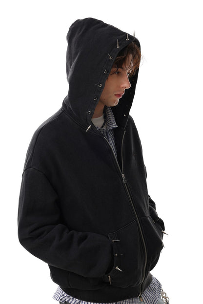 Studs Zipper Hodie WN28033
