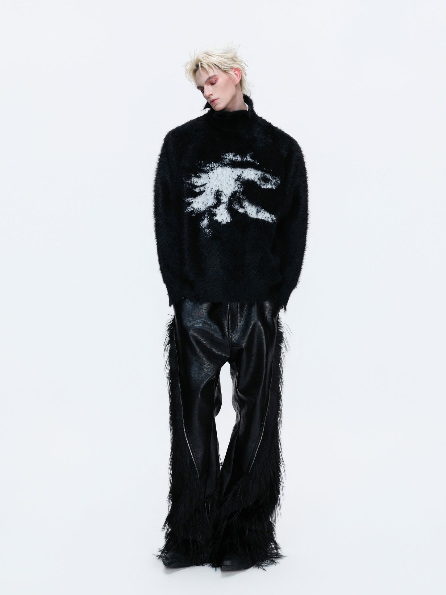 Turtleneck Oversize Knit Sweater WN22682