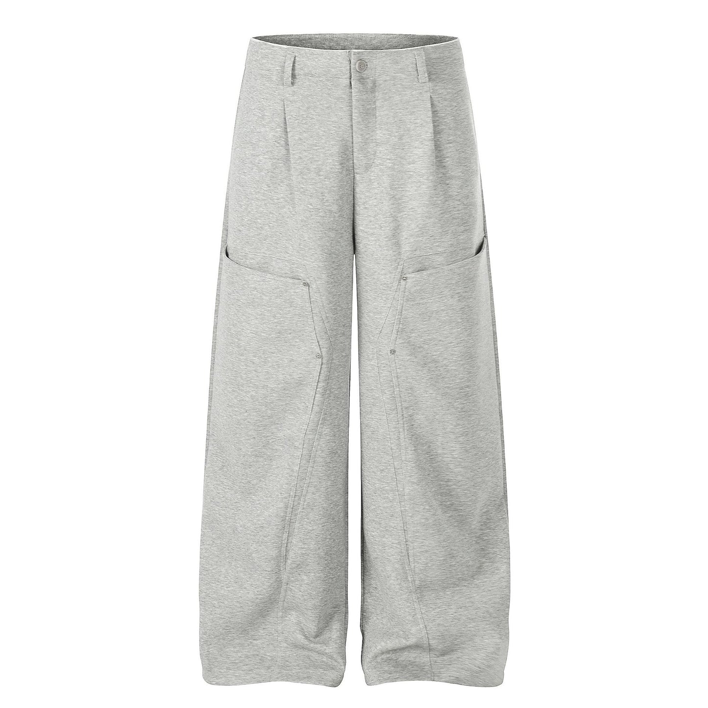 Deconstruction Irregular Curved Seam Wide Leg Sweatpants WN25834