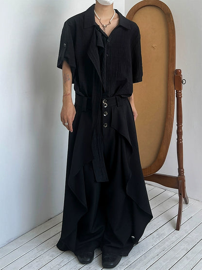 Irregular Cut Wide Leg Trousers WN19995