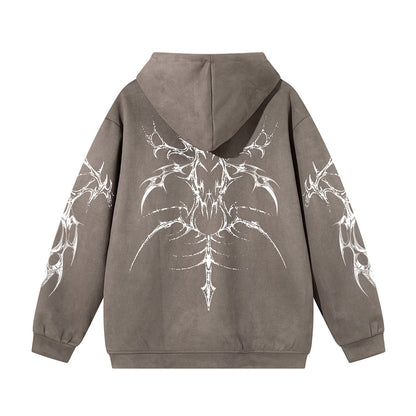Gothic Graphic Kangaroo Pocket Hoodie WN26950