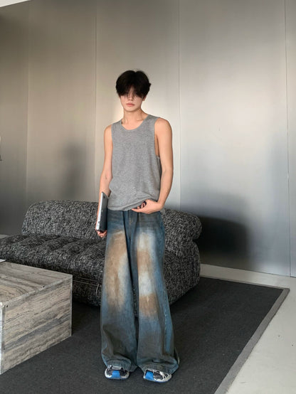 Plain Sleeveless T-Shirt WN19796