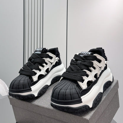 Shell Toe Rope Lace Damage Platform Sneakers WN24723