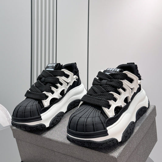 Shell Toe Rope Lace Damage Platform Sneakers WN24723