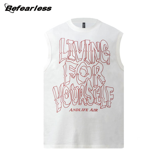 Graffiti Letter Sleeveless T-Shirt WN26272