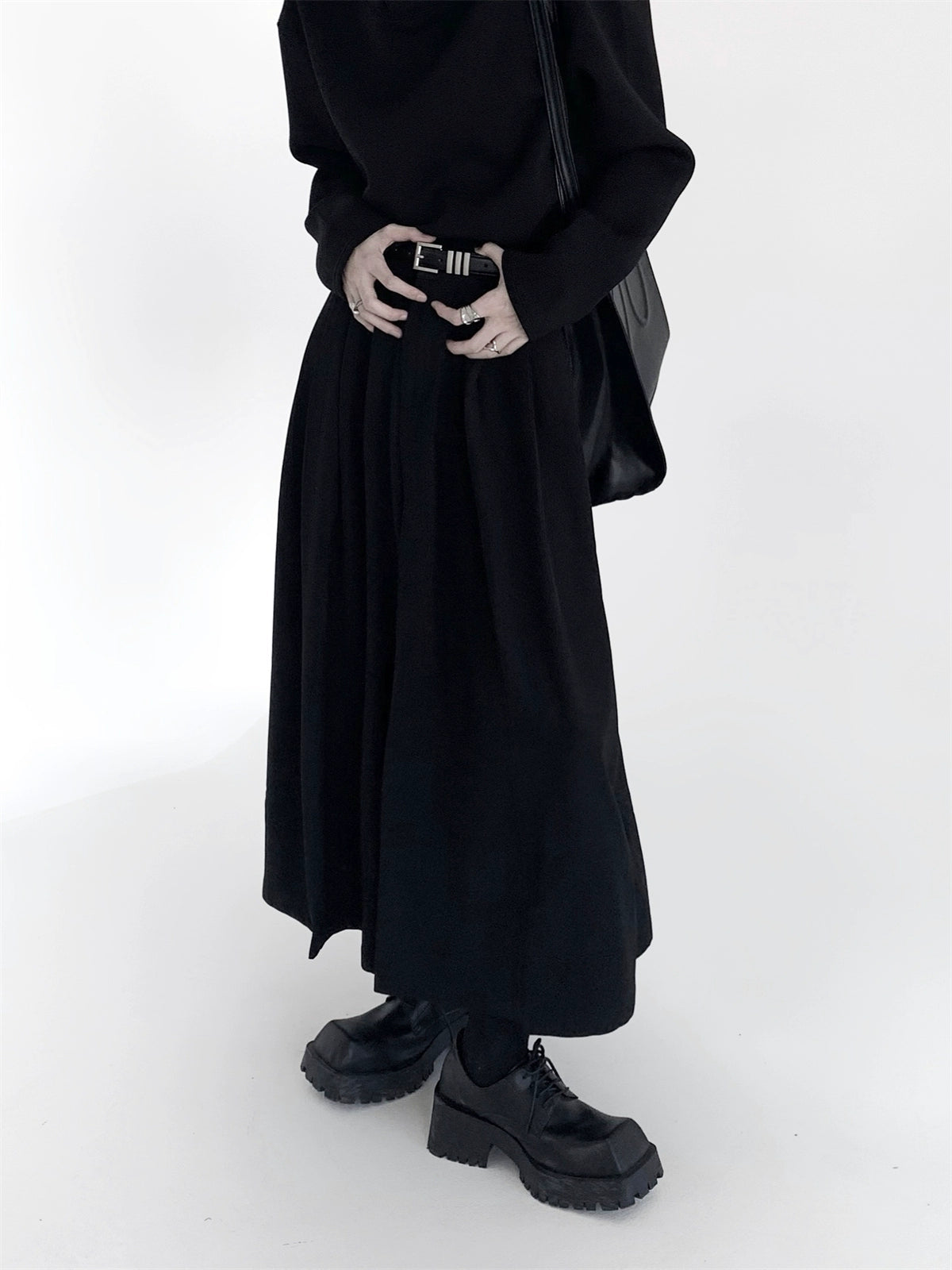 Pleats Wide Leg Hakama Trousers WN9120