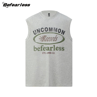 Letter Print Sleeveless T-Shirt WN26211
