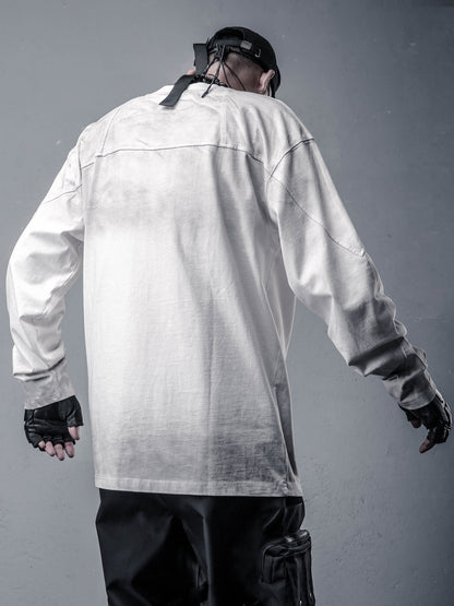 Gradient Structural Oversize Long Sleeve T-Shirt WN22561