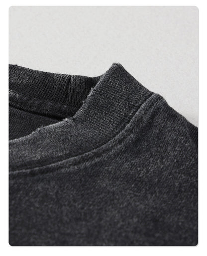 Washed Skull Digital Print Round Short Sleeve T-Shirt WN7768