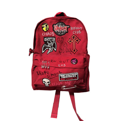Hand-drawn Graffiti Embroidery Detail Backpack WN16020