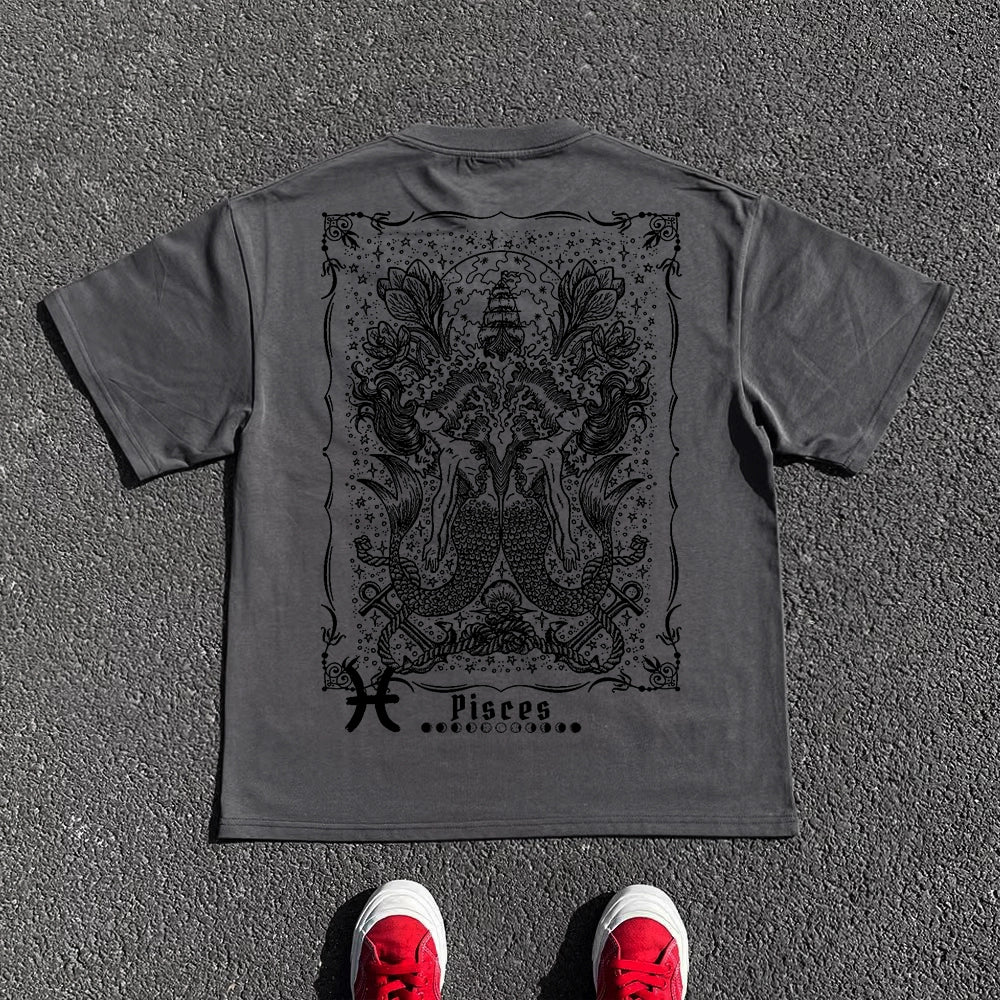 Graphic Design Oversize Short Sleeve T-Shirt WN16719